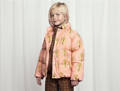 Mini Rodini pink winter flowers city puffer winter jacket